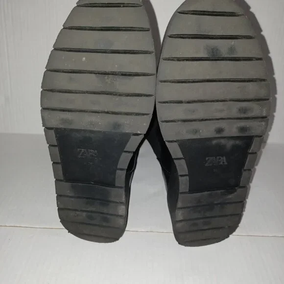 ZARA CHUNKY PLATFORM ANKLE BOOTS - GOTH GRUNGE STYLE - Picture 4 of 13